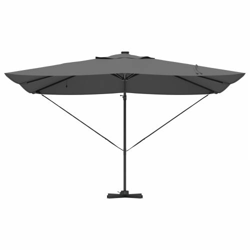 Kantilever Roma suncobran s LED osvjetljenjem Antracit 352x251x265 cm Aluminij Cijena