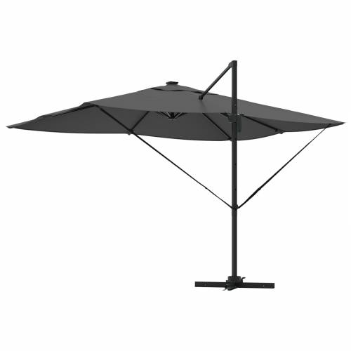 Kantilever Roma suncobran s LED osvjetljenjem Antracit 352x251x265 cm Aluminij Cijena