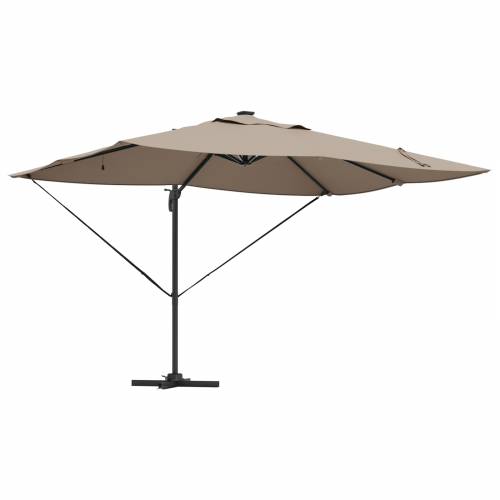 Kantilever Roma Suncobran s LED-ima Taupe 352x251x265 cm Aluminij Cijena
