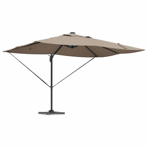 Kantilever Roma Suncobran s LED-ima Taupe 352x251x265 cm Aluminij Cijena