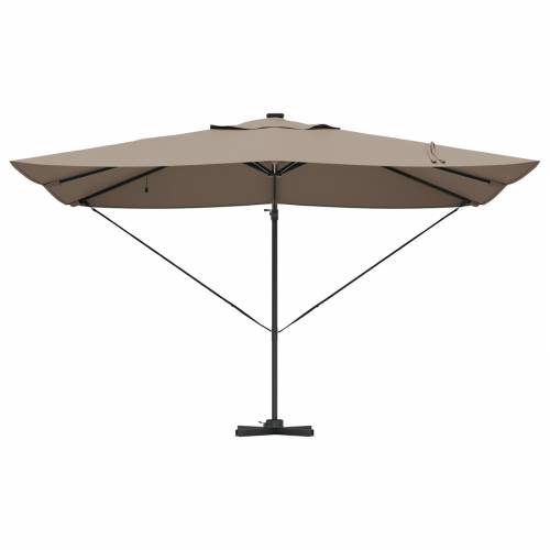 Kantilever Roma Suncobran s LED-ima Taupe 352x251x265 cm Aluminij Cijena