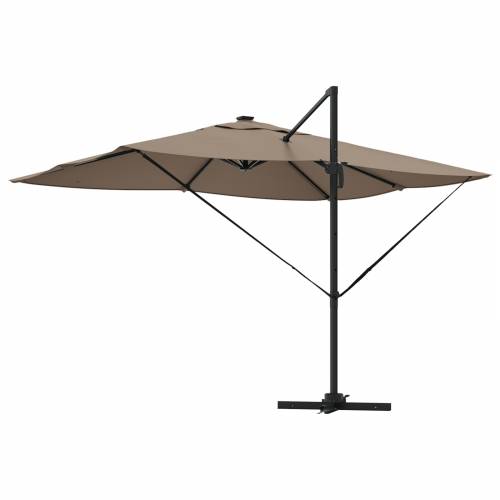Kantilever Roma Suncobran s LED-ima Taupe 352x251x265 cm Aluminij Cijena