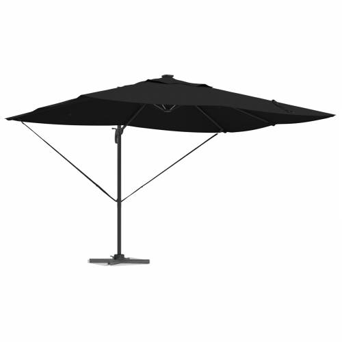 Kantilever Roma Suncobran s LED-ima Crni 352x251x265 cm Aluminij Cijena