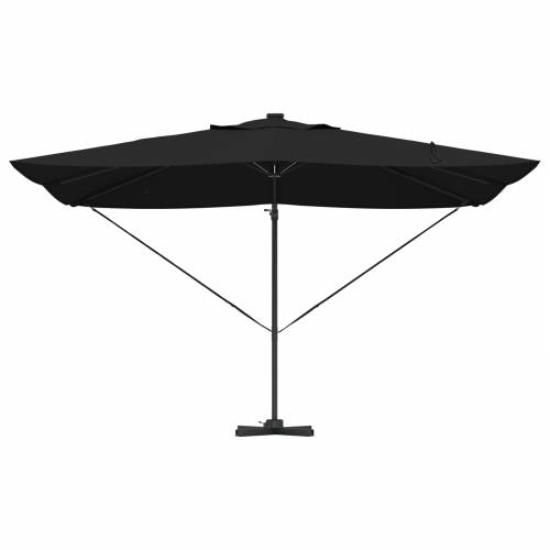 Kantilever Roma Suncobran s LED-ima Crni 352x251x265 cm Aluminij Cijena
