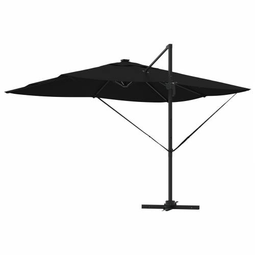 Kantilever Roma Suncobran s LED-ima Crni 352x251x265 cm Aluminij Cijena