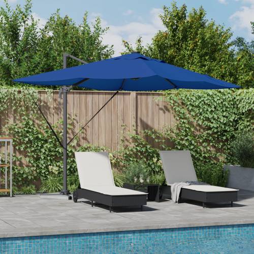 Kantilever Roma suncobran s LED svjetlima Azure plava 352x251x265 cm Aluminij Cijena