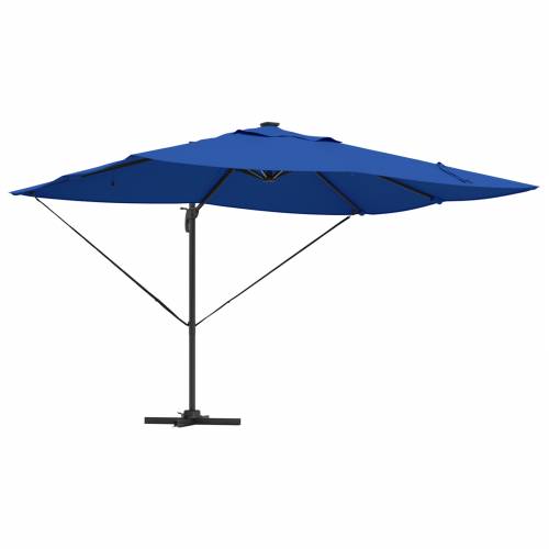 Kantilever Roma suncobran s LED svjetlima Azure plava 352x251x265 cm Aluminij Cijena