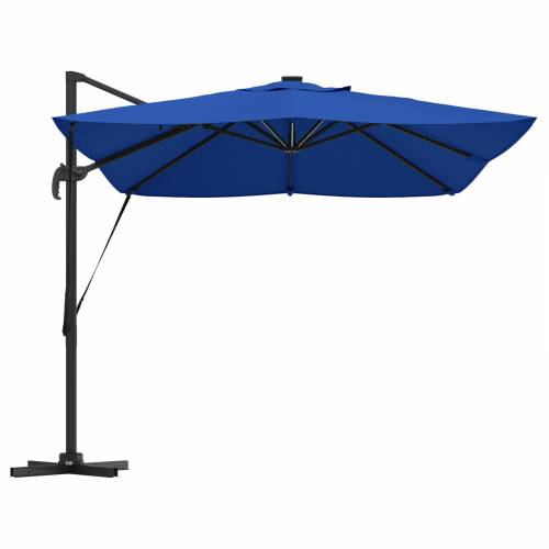 Kantilever Roma suncobran s LED svjetlima Azure plava 352x251x265 cm Aluminij Cijena