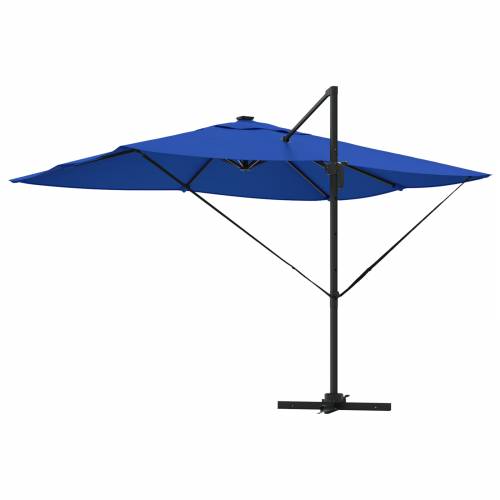 Kantilever Roma suncobran s LED svjetlima Azure plava 352x251x265 cm Aluminij Cijena