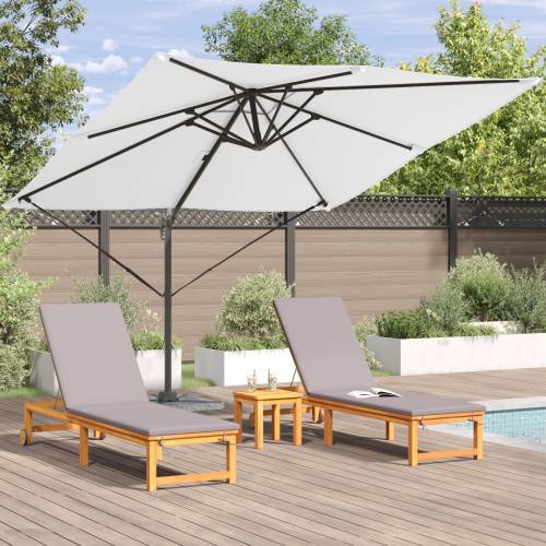 Suncobran za patio Pijesak Poliester 3m Podesivi nasloni za ruke Cijena