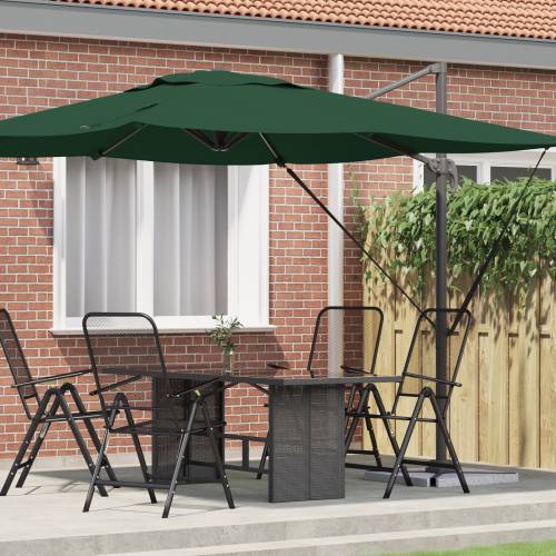Kantilever Roma Parasol Zeleni 286x285x265 cm Aluminij Cijena