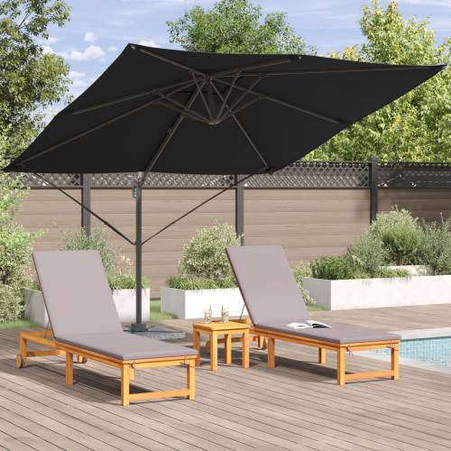 Kantilever Roma Parasol Crni 286x285x265 cm Aluminij Cijena