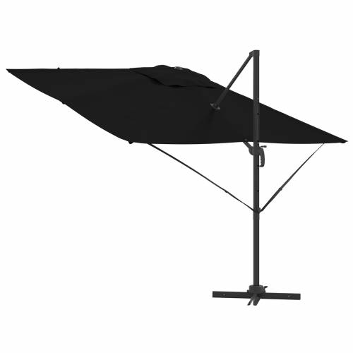 Kantilever Roma Parasol Crni 286x285x265 cm Aluminij Cijena
