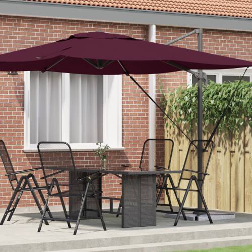 Suncobran Bordeaux crvena Aluminij, Poliester Velik Cijena