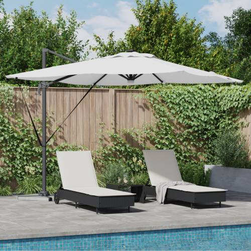 Kantilever Roma Suncobran s LED-ima Pijesak 286x285x270 cm Aluminij Cijena