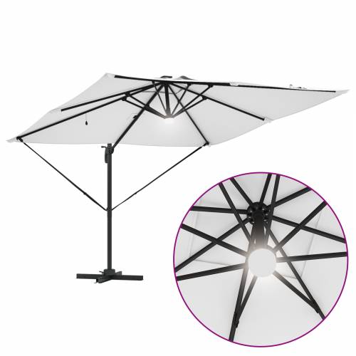 Kantilever Roma Suncobran s LED-ima Pijesak 286x285x270 cm Aluminij Cijena