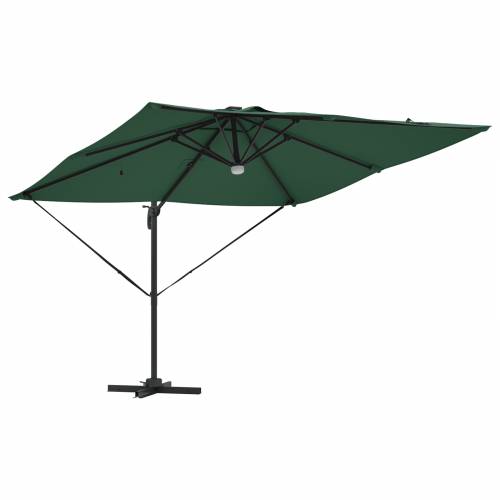 Kantilever Roma Suncobran s LED-ima Zeleni 286x285x270 cm Aluminij Cijena