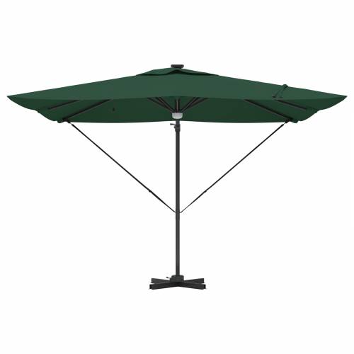 Kantilever Roma Suncobran s LED-ima Zeleni 286x285x270 cm Aluminij Cijena