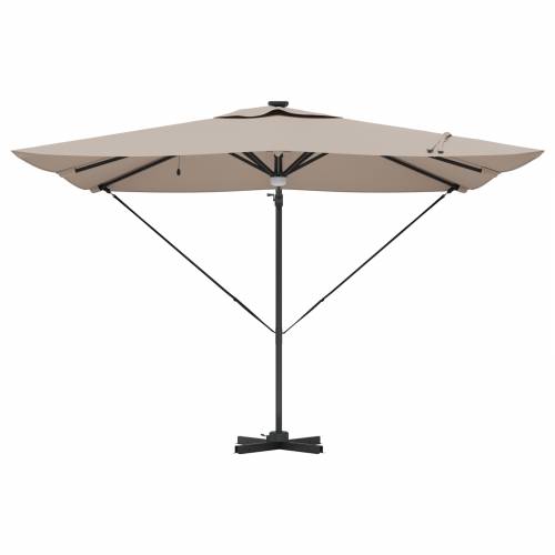 Kantilever Roma Suncobran s LED-ovima Taupe 286x285x270 cm Aluminij Cijena