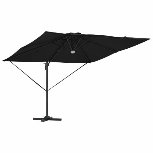samostojeći Roma suncobran s LED-ima crni 286x285x270 cm aluminij Cijena