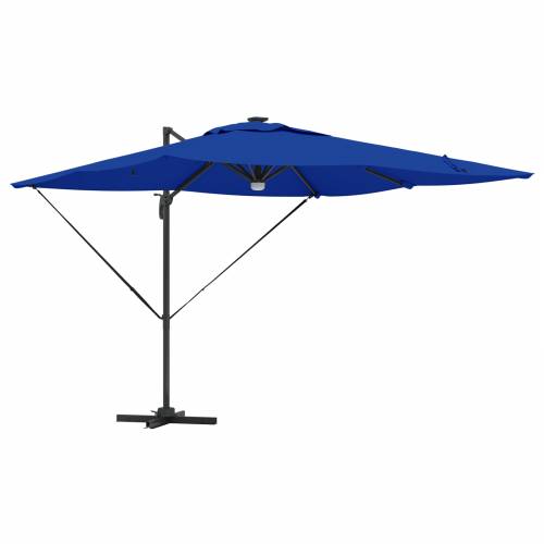 Cantilever Roma Suncobran s LED-ima Azurna Plava 286x285x270 cm Aluminij Cijena