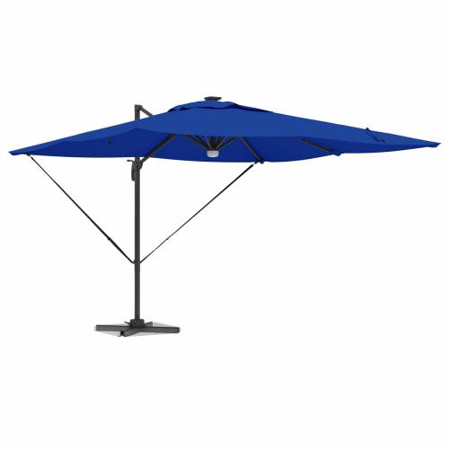Cantilever Roma Suncobran s LED-ima Azurna Plava 286x285x270 cm Aluminij Cijena