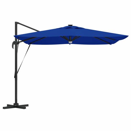 Cantilever Roma Suncobran s LED-ima Azurna Plava 286x285x270 cm Aluminij Cijena