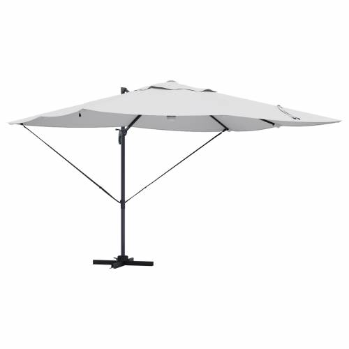 Kantilever Suncobran Bež Poliester, Aluminij Velik Sklopiv Cijena