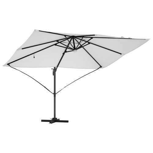 Kantilever Suncobran Bež Poliester, Aluminij Velik Sklopiv Cijena