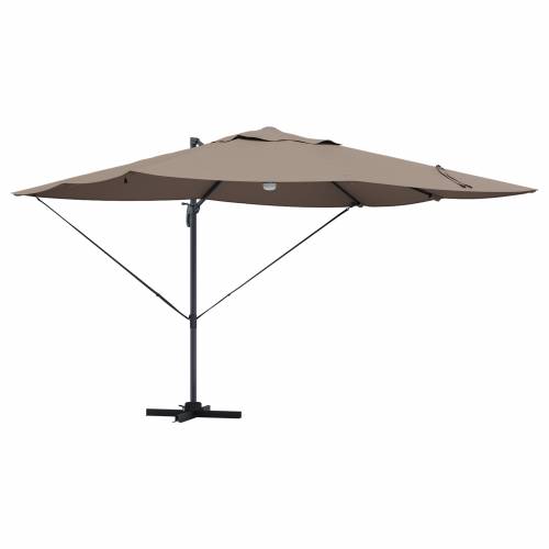 Suncobran s pomičnim postoljem - Taupe Taupe Tkanina Veliki Cijena