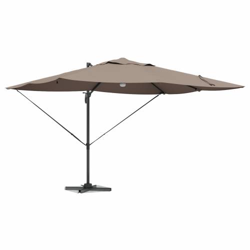 Suncobran s pomičnim postoljem - Taupe Taupe Tkanina Veliki Cijena