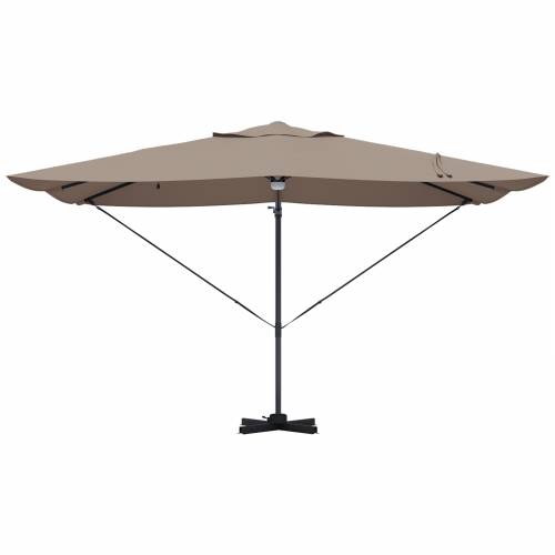Suncobran s pomičnim postoljem - Taupe Taupe Tkanina Veliki Cijena