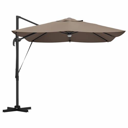 Suncobran s pomičnim postoljem - Taupe Taupe Tkanina Veliki Cijena
