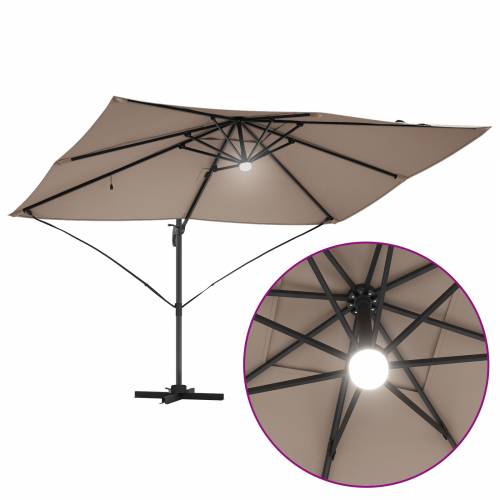 Suncobran s pomičnim postoljem - Taupe Taupe Tkanina Veliki Cijena