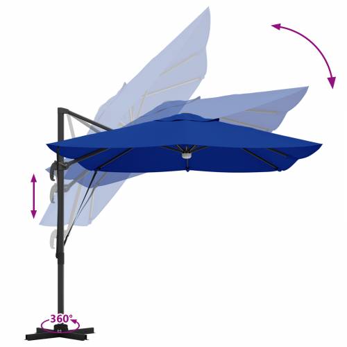 Azure plavi kantilever suncobran Azure plavi Poliester suncobran Cijena