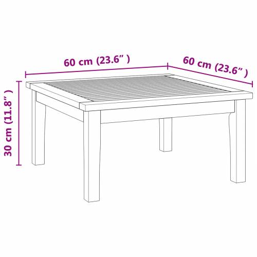 Vrtni stol 60x60x30 cm od čvrstog drva tikovine Cijena