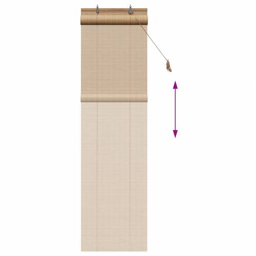 Zavjese i sjenila sa zavjesama Svijetlosmeđa 60 x 220 cm bambus Cijena