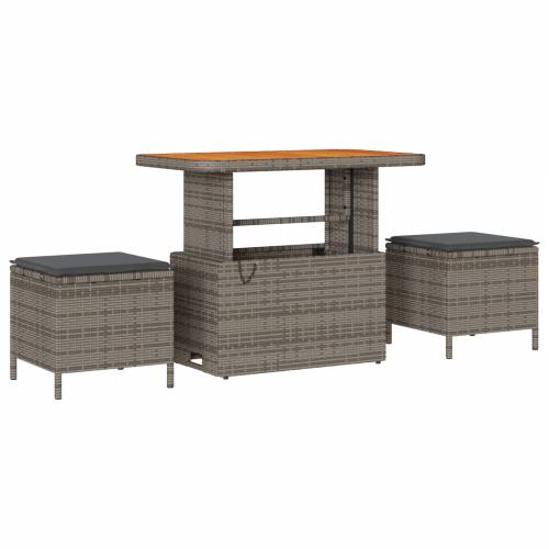 set od 10 dijelova vrtnog sofe s jastucima, siva poli ratan acacia Cijena