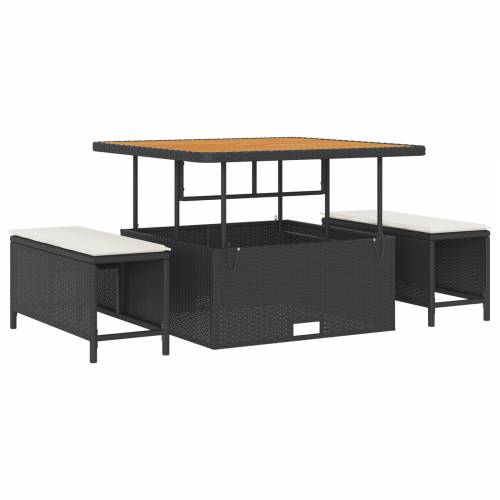 Set vrtnih sofa od 13 dijelova s jastučićima Crni Poli Ratan Akacija Cijena