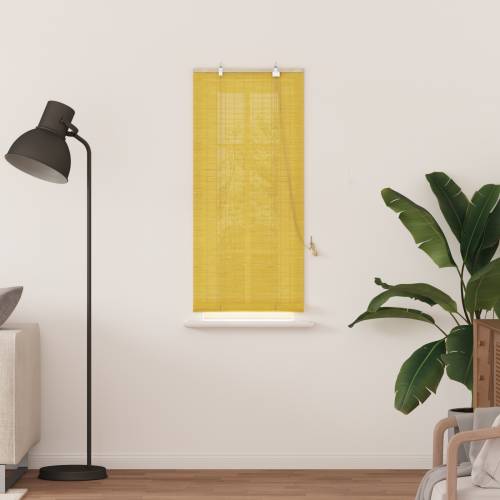Zavjese i sjenila sa zavjesama Žuta 60 x 160 cm bambus Cijena