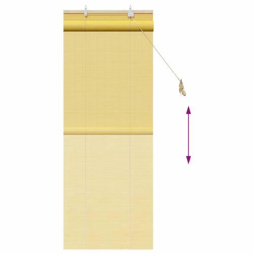 Zavjese i sjenila sa zavjesama Žuta 60 x 160 cm bambus Cijena