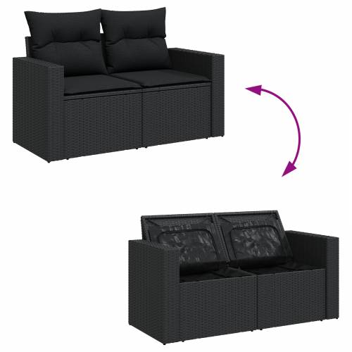 Set vrtnih sofa od 13 dijelova s jastučićima Crni Poli ratan Akacija Cijena