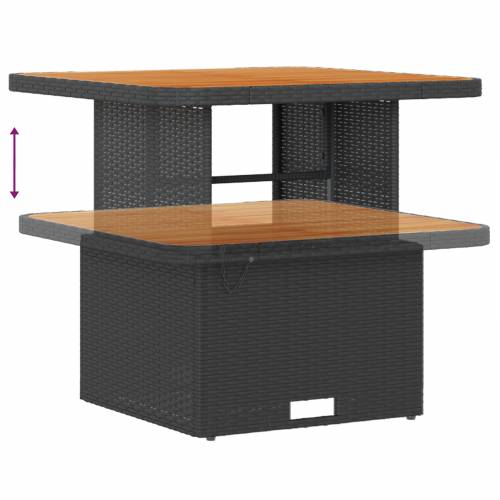 13 komadni vrtni sofa set s jastučićima crni poly ratan akacija Cijena
