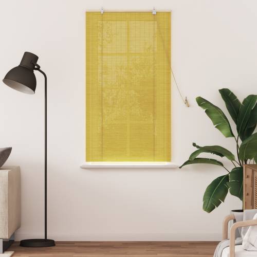 Zavjese i sjenila sa zavjesama Žuta 90 x 160 cm bambus Cijena