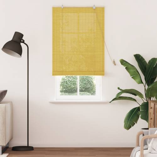 Zavjese i sjenila sa zavjesama Žuta 90 x 220 cm bambus Cijena
