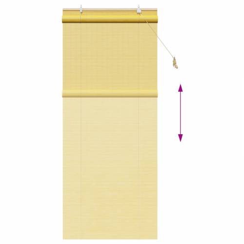 Zavjese i sjenila sa zavjesama Žuta 90 x 220 cm bambus Cijena
