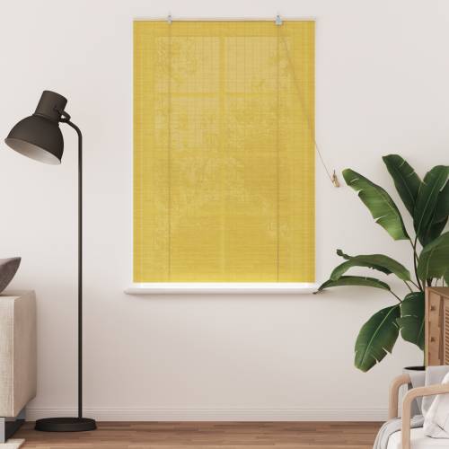 Zavjese i sjenila sa zavjesama Žuta 110 x 160 cm bambus Cijena