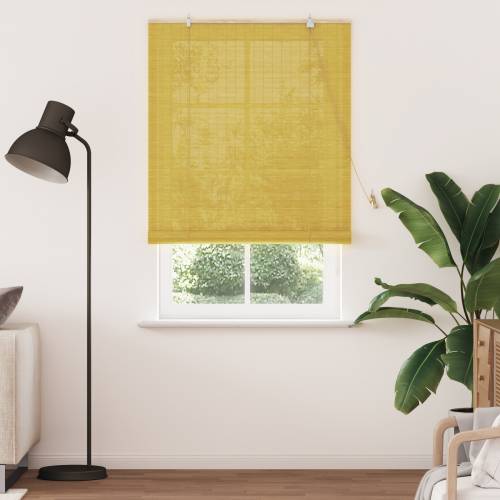 Zavjese i sjenila sa zavjesama Žuta 110 x 220 cm bambus Cijena
