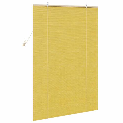 Zavjese i sjenila sa zavjesama Žuta 120 x 160 cm bambus Cijena