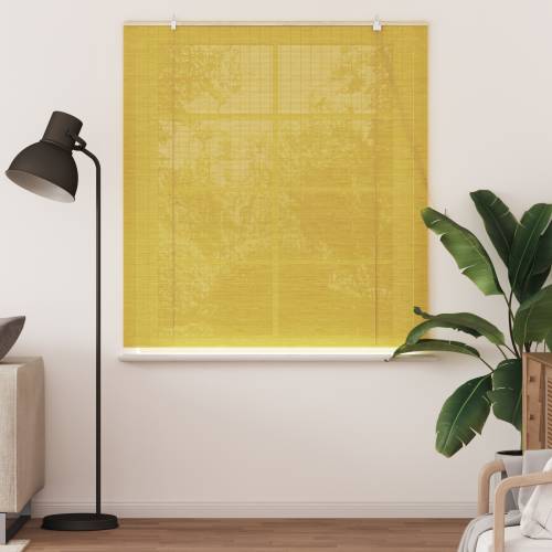 Zavjese i sjenila sa zavjesama Žuta 140 x 160 cm bambus Cijena